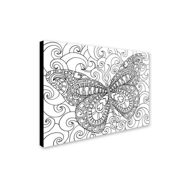 Kathy G. Ahrens 'Bashful Garden Butterfly Soaring' Canvas Art,24x32